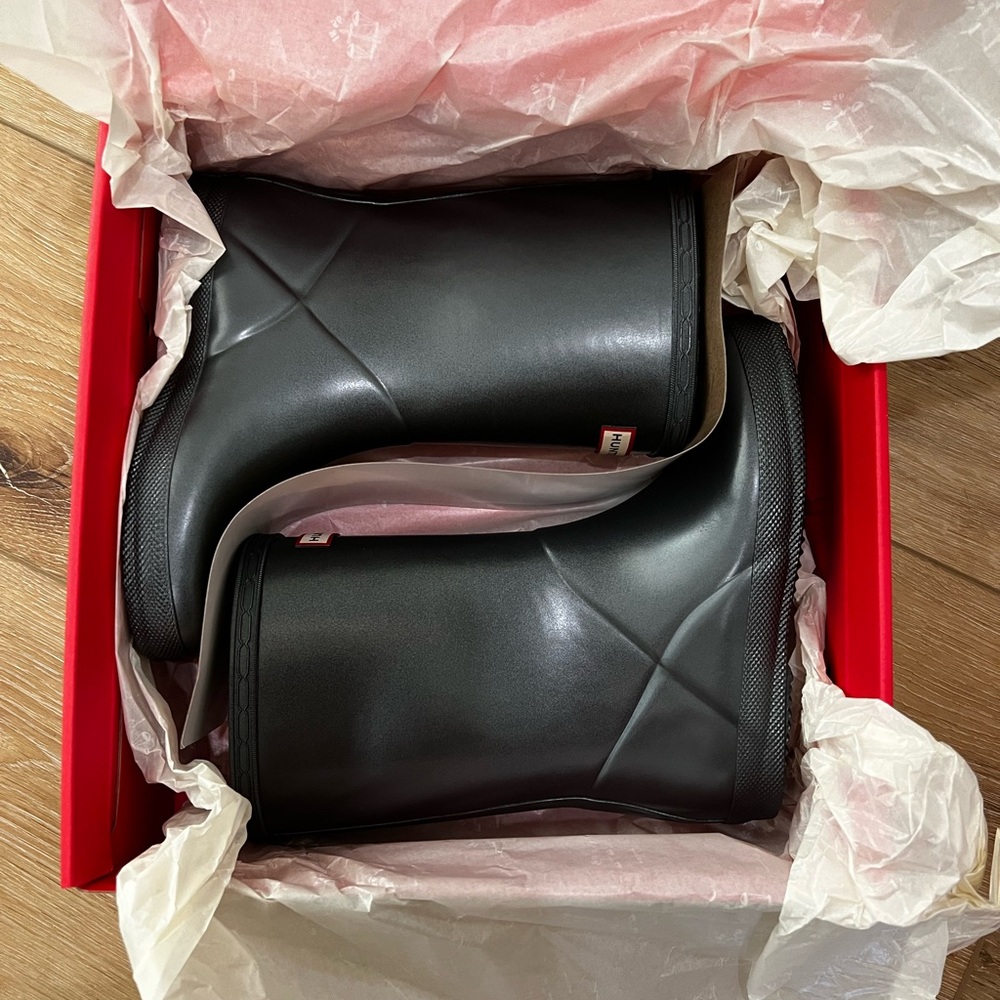 Black Nebula- Hunter Rain Boots - 11C